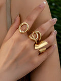 3pcs/ Ring Set in Gold.
