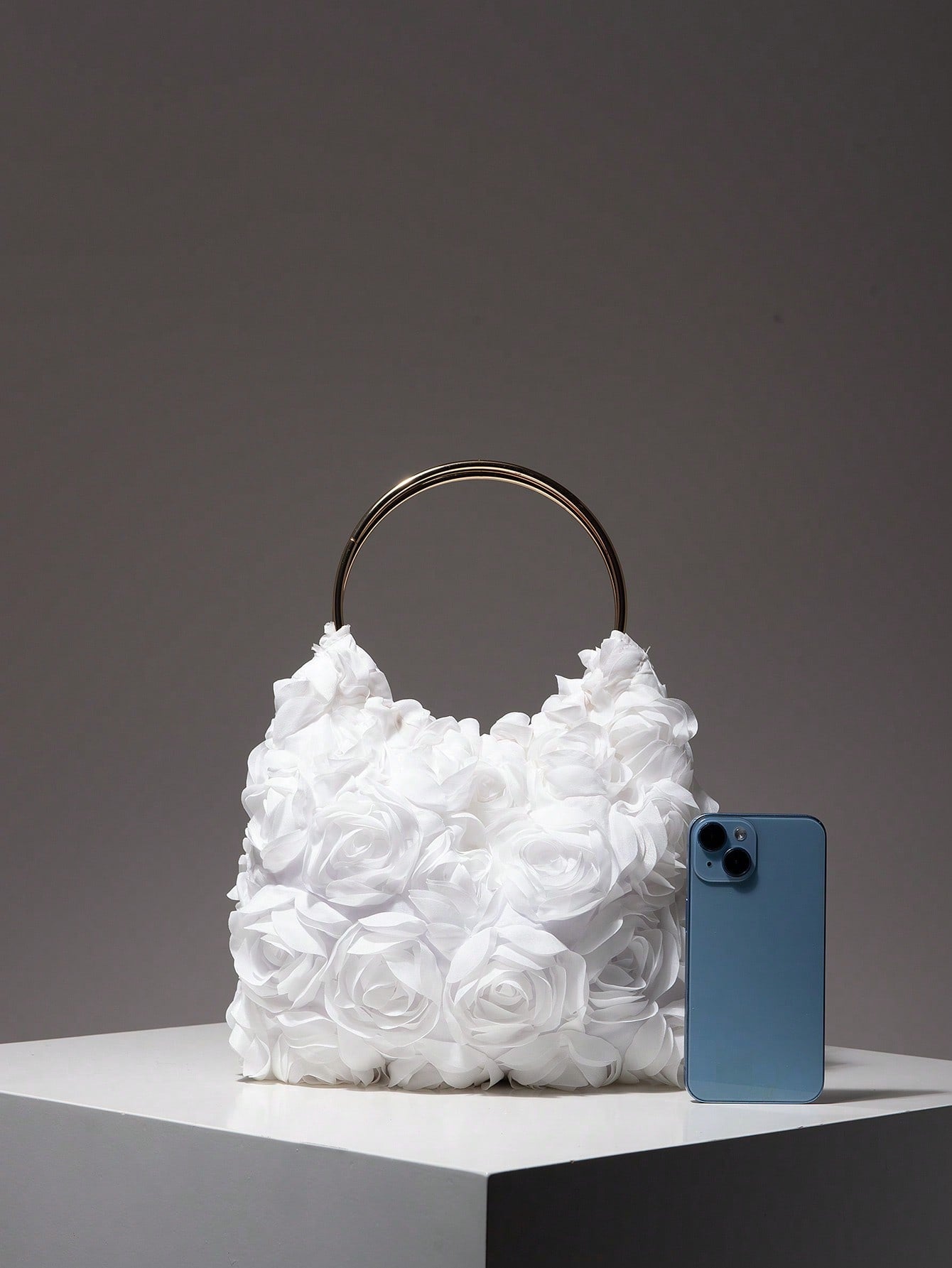 Exquisite Floral Bag For Women. White