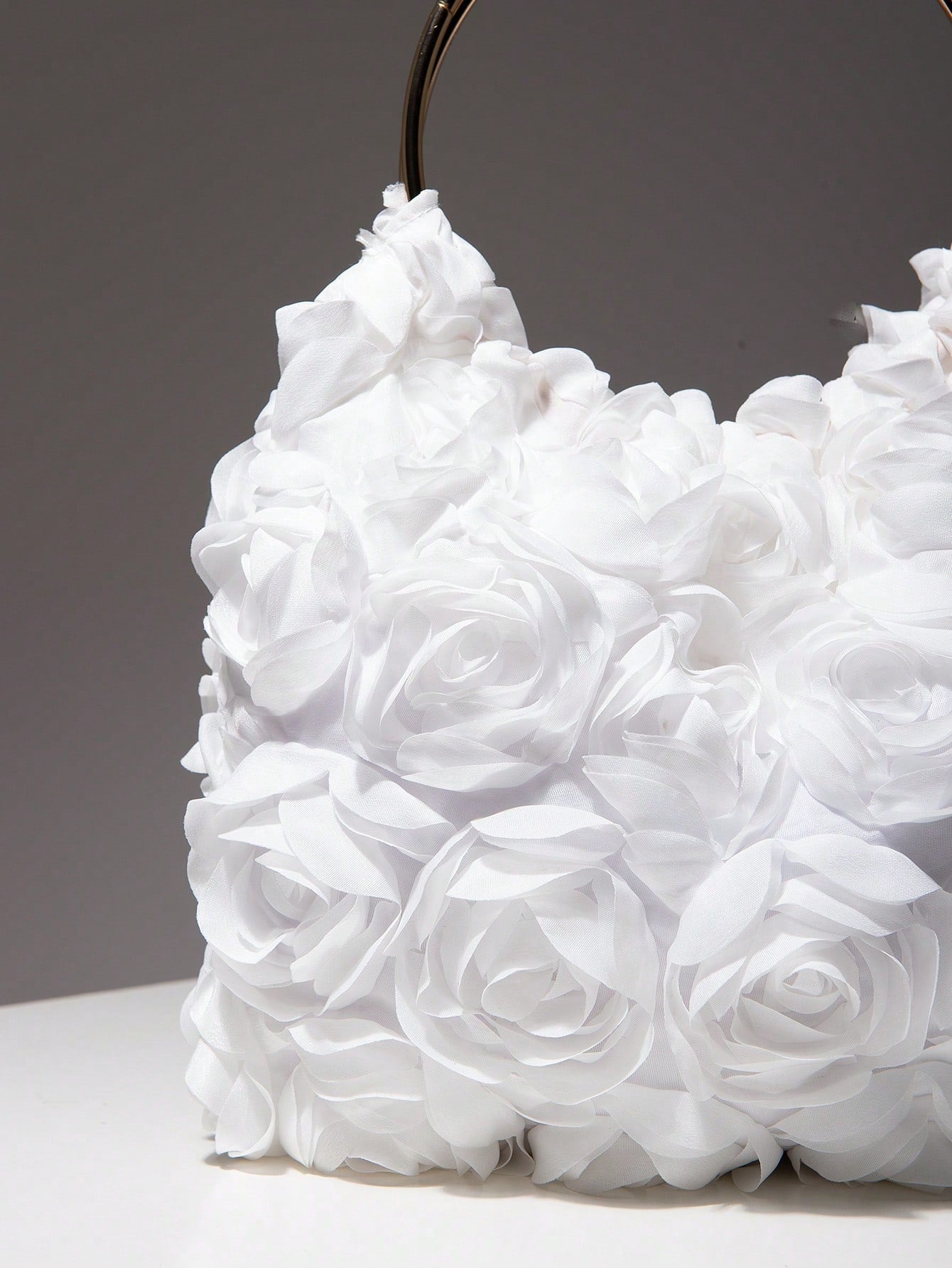 Exquisite Floral Bag For Women. White