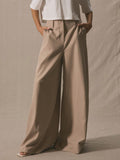 Tailored Extreme Wide Leg Trousers Deep Waistband