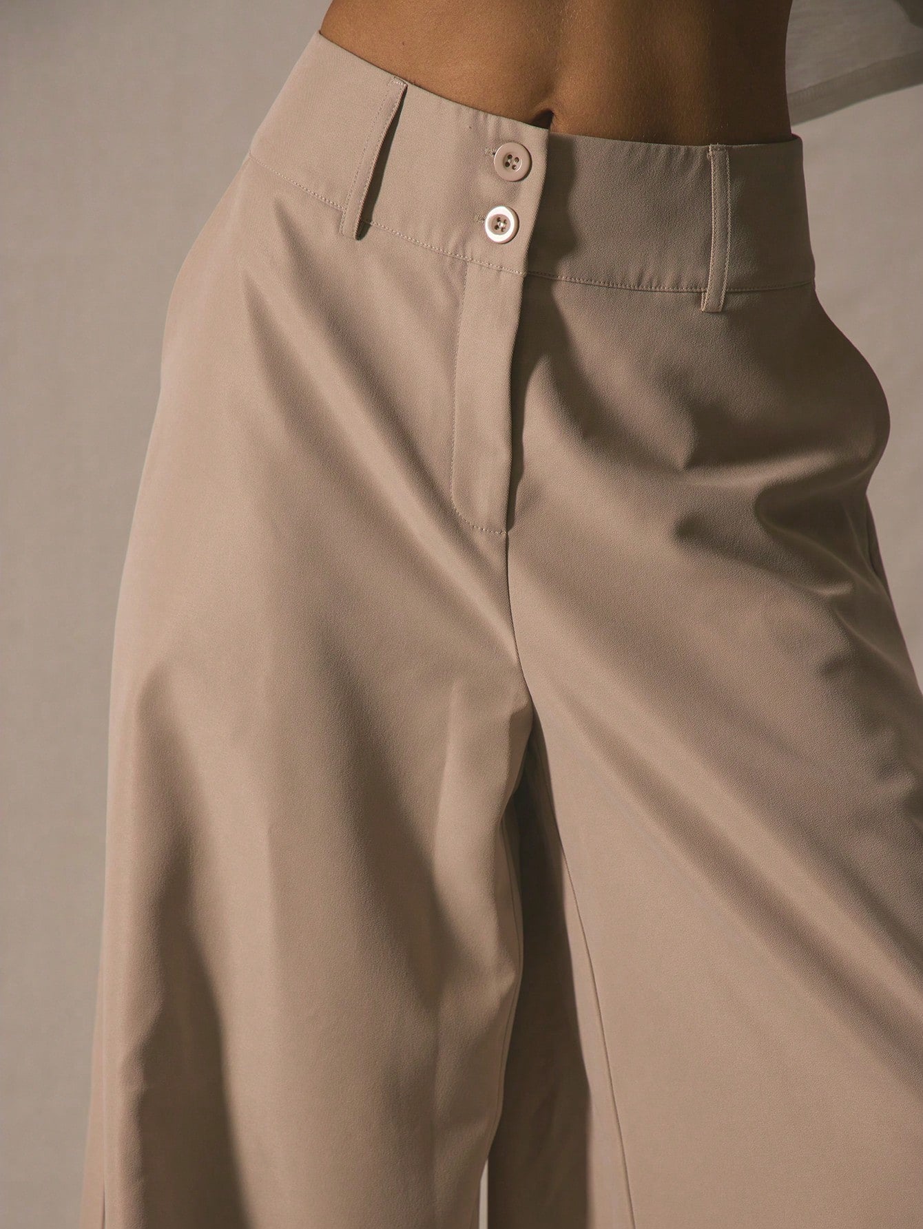 Tailored Extreme Wide Leg Trousers Deep Waistband