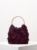 Exquisite Floral Bag For Women. Burgundy