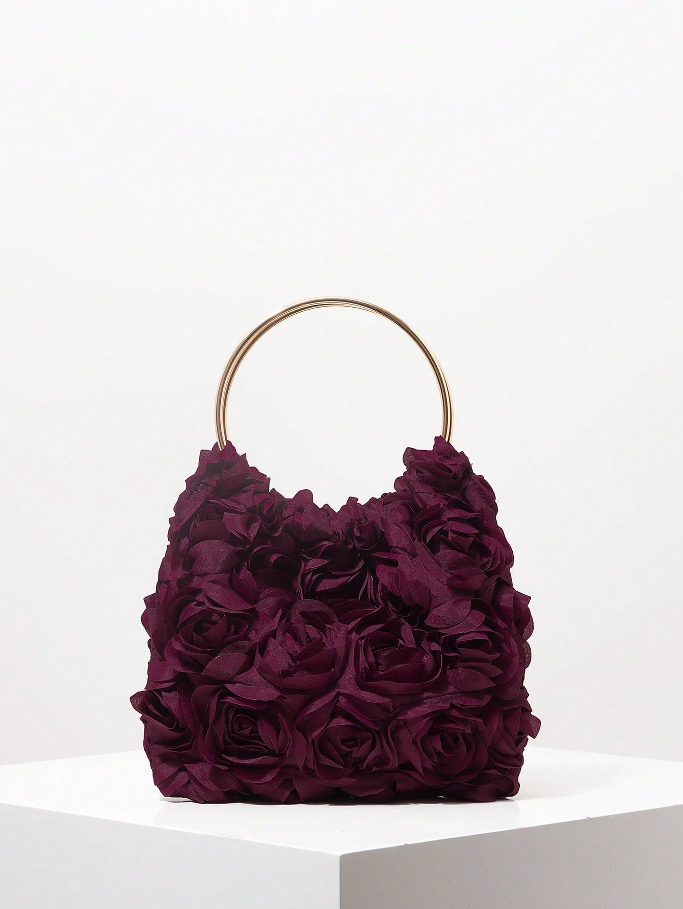 Exquisite Floral Bag For Women. Burgundy