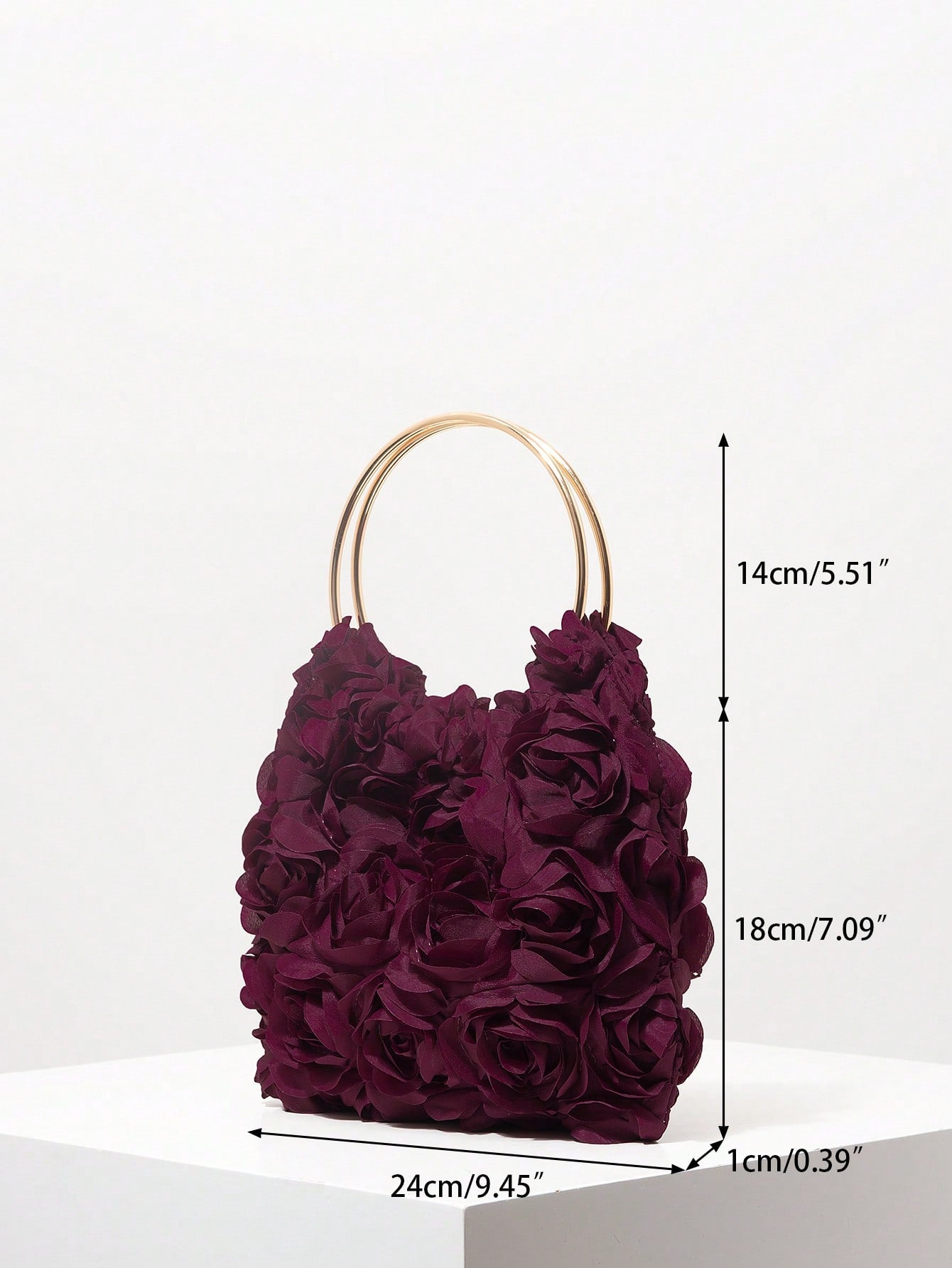 Exquisite Floral Bag For Women. Burgundy