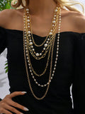 Vintage Multilayer Pearl Necklace,