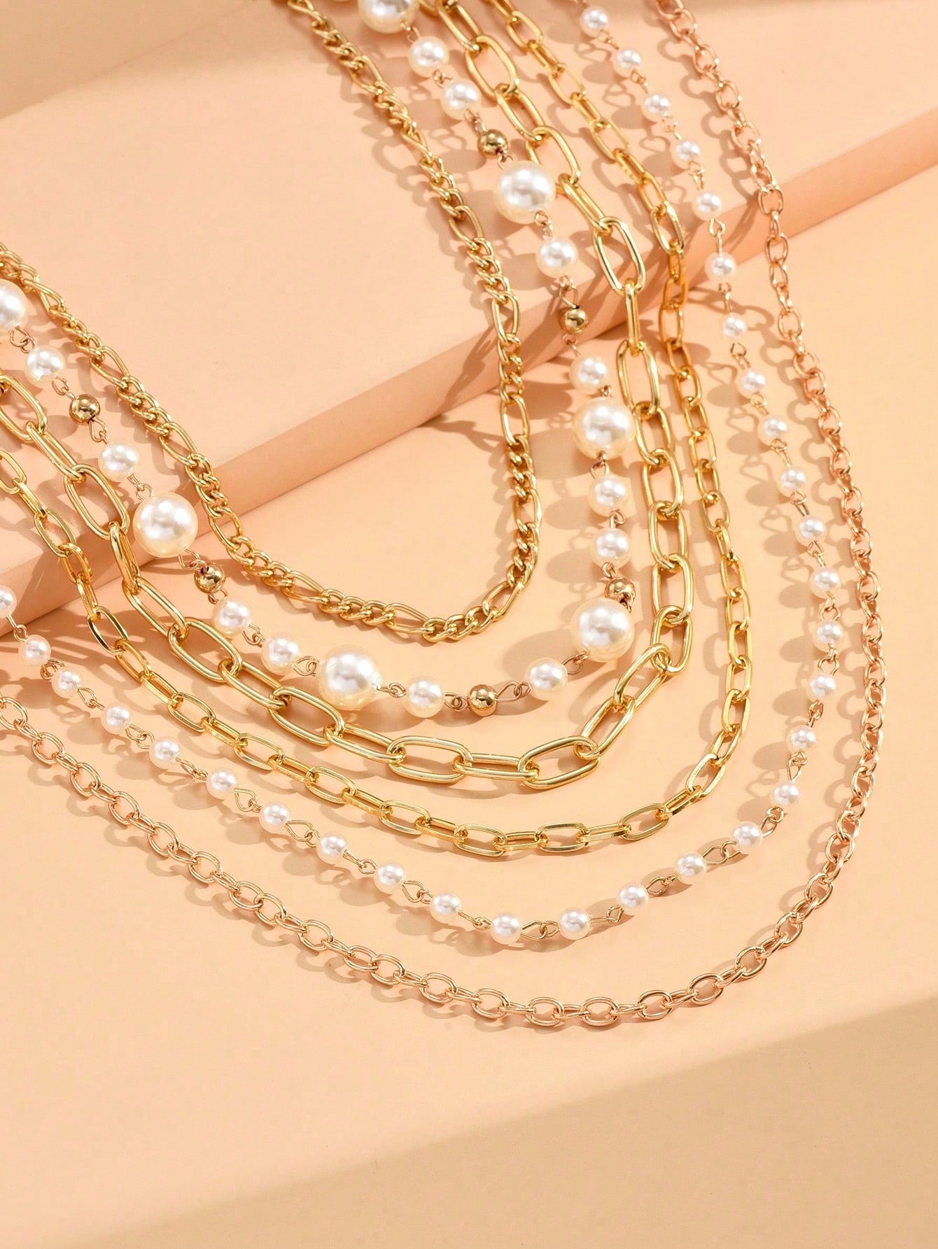 Vintage Multilayer Pearl Necklace,