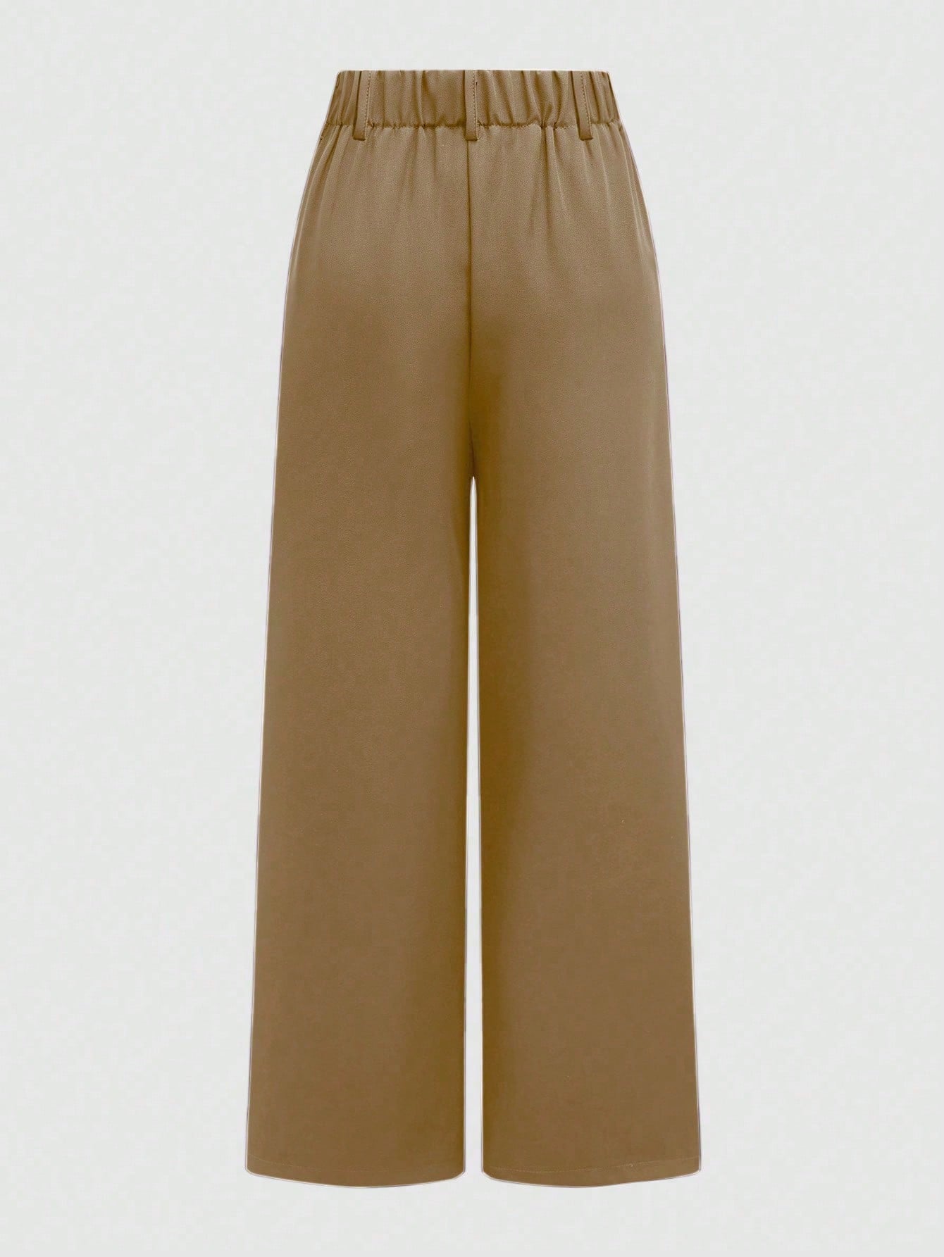 Women's Casual Spring Wide Leg Trousers. Beige